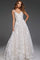 Wedding Dresses Long Lace Ballgown Print Wedding Dress Off-White/Nude