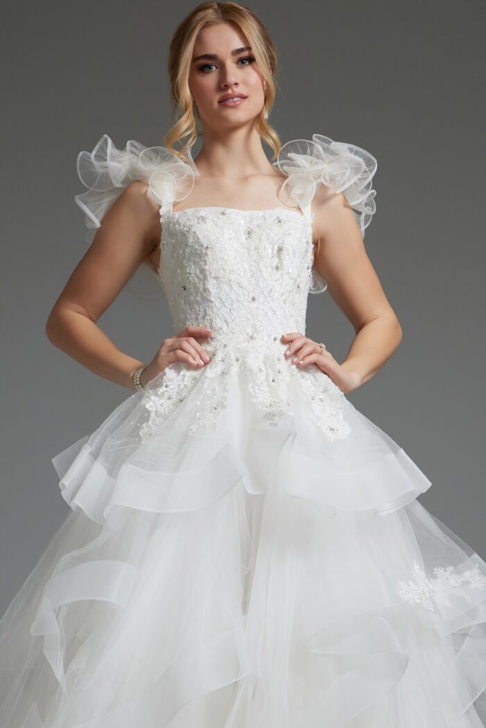 Jovani JB37575 Beaded Ballgown Bodice Bridal Wedding Dress