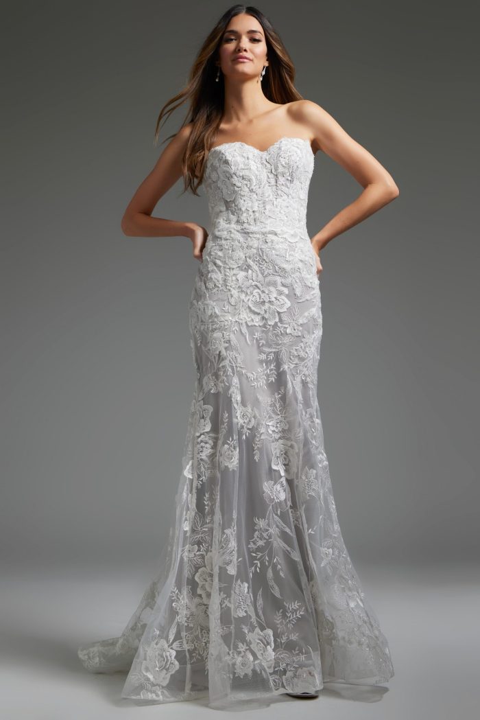 Jovani JB38221 Bridal Gown Long Mermaild Wedding Dress