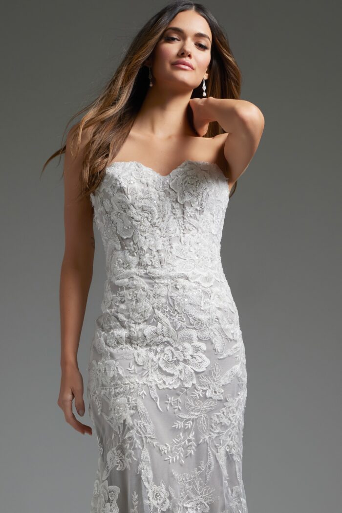 Jovani JB38221 Bridal Gown Long Mermaild Wedding Dress