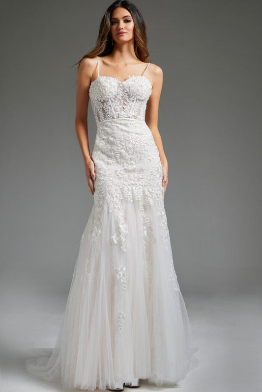 Wedding Dresses Long Mermaid Bridal Wedding Dress Off-White
