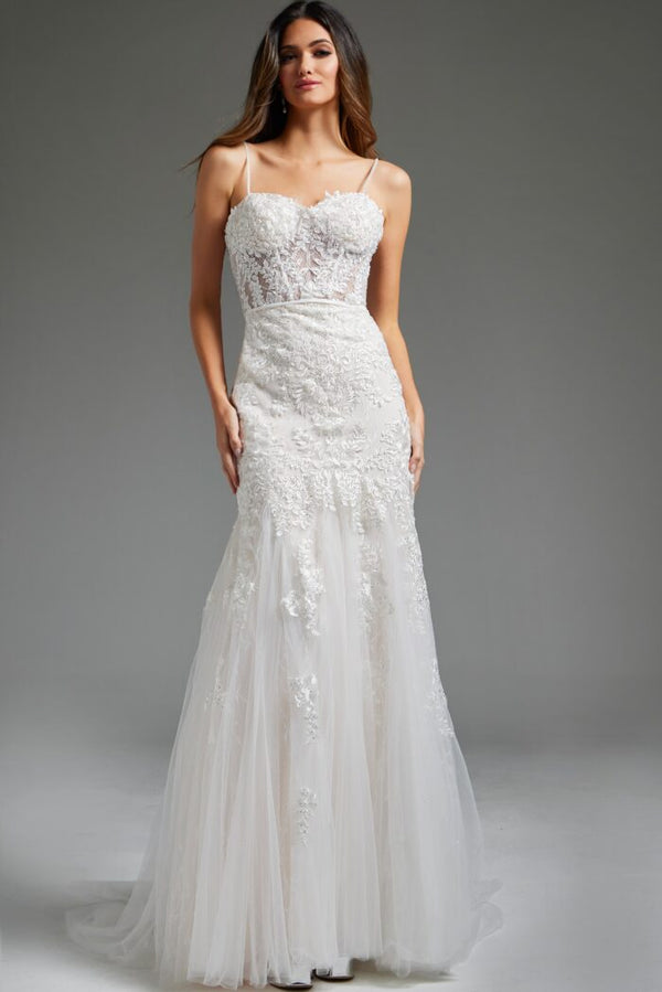 Jovani JB38490 Long Mermaid Bridal Wedding Dress