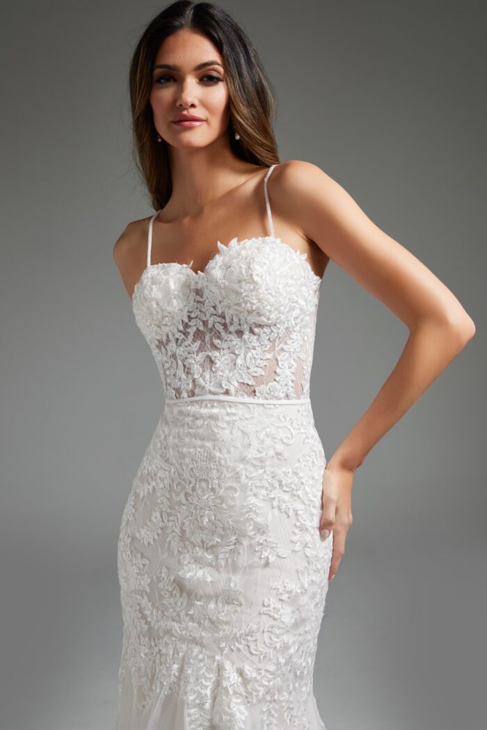Jovani JB38490 Long Mermaid Bridal Wedding Dress