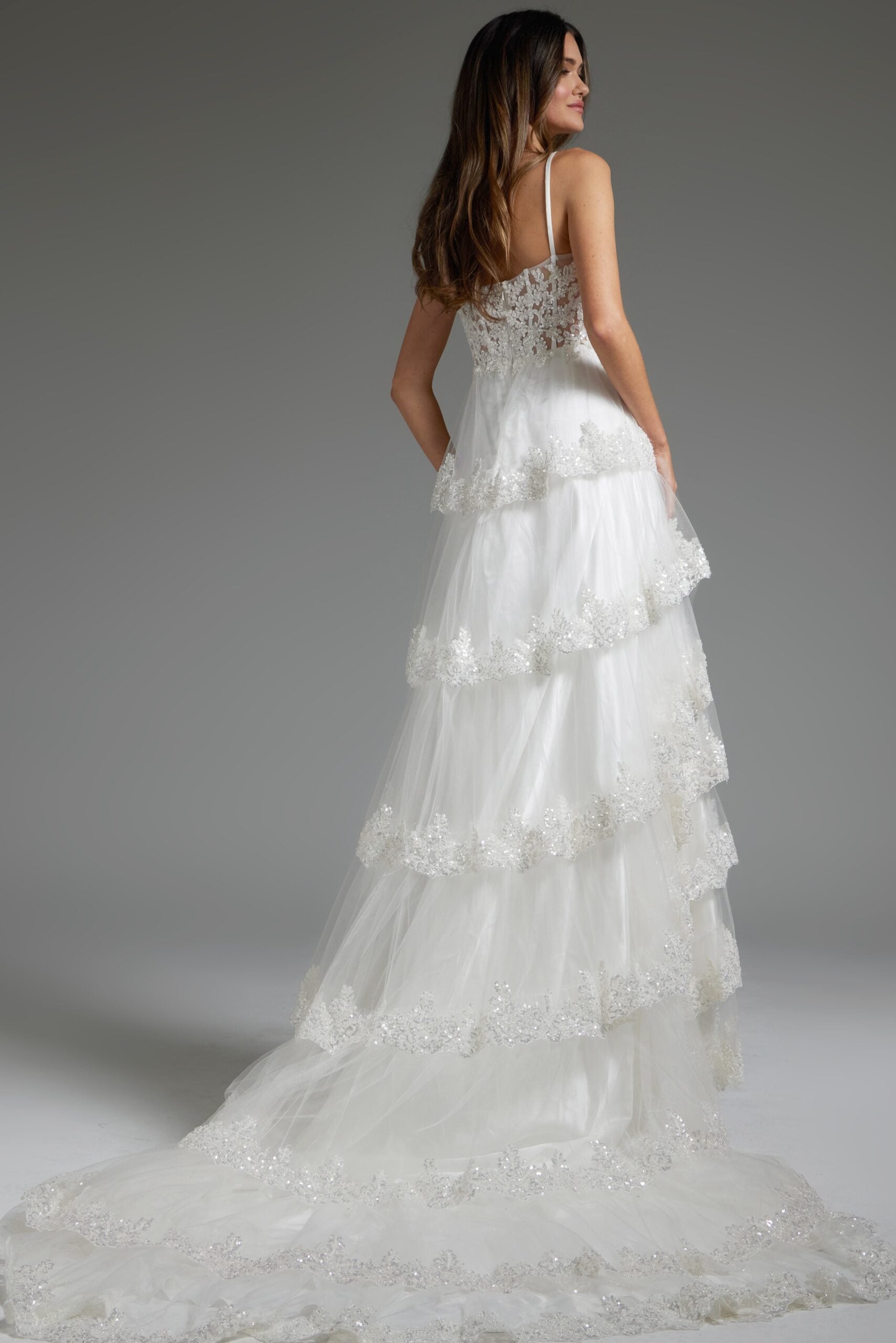 Jovani JB38641 Bridal Gown Beaded A Line Long Wedding Dress