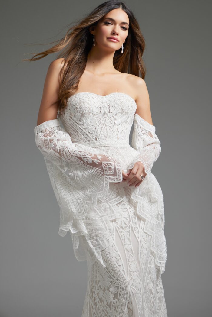 Jovani JB39162 Long Bridal Gown Lace Wedding Dress
