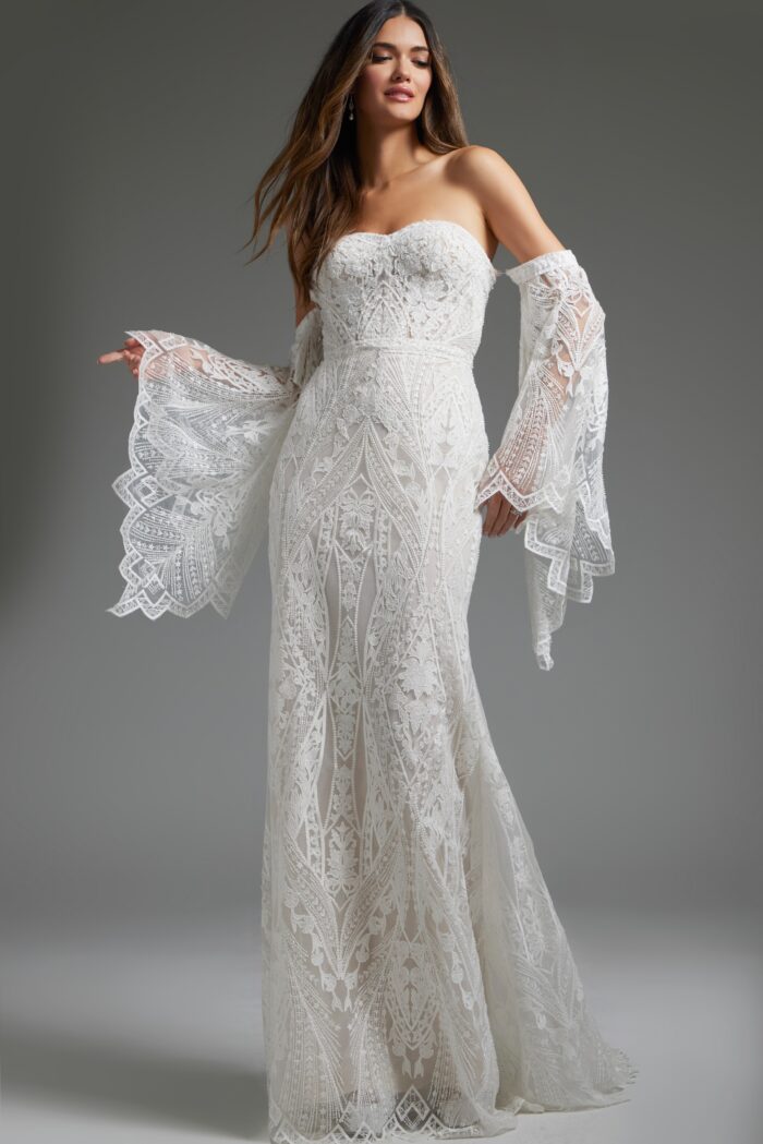 Wedding Dresses Long Bridal Gown Lace Wedding Dress Off-White