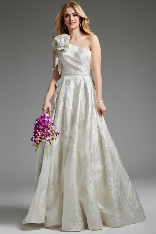 Wedding Dresses Ballgown Pleated Long Wedding Dress Off-White