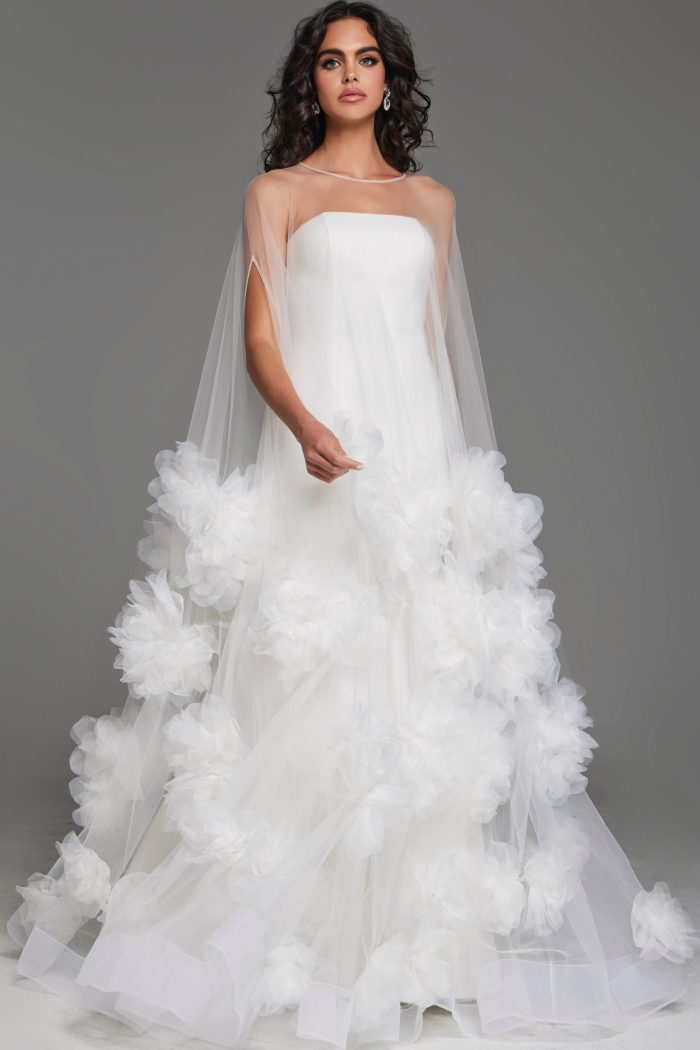 Wedding Dresses Bridal Gown A Line Floral Wedding Dress Off-White