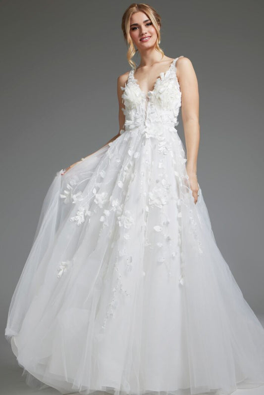 Wedding Dresses A Line Bridal Gown Open Back Wedding Dress Ivory