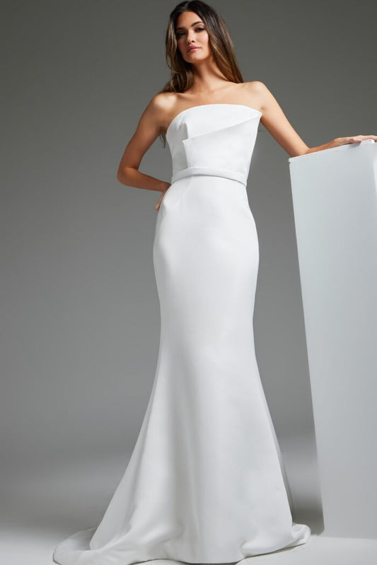 Wedding Dresses Long Mermaid Bridal Gown Simple Wedding Dress  Off-White