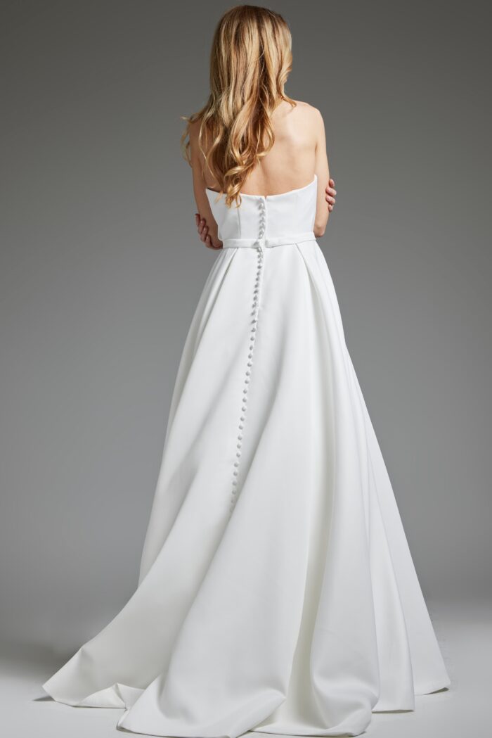 Jovani JB40599 A Line Bridal Gown Long Wedding Dress