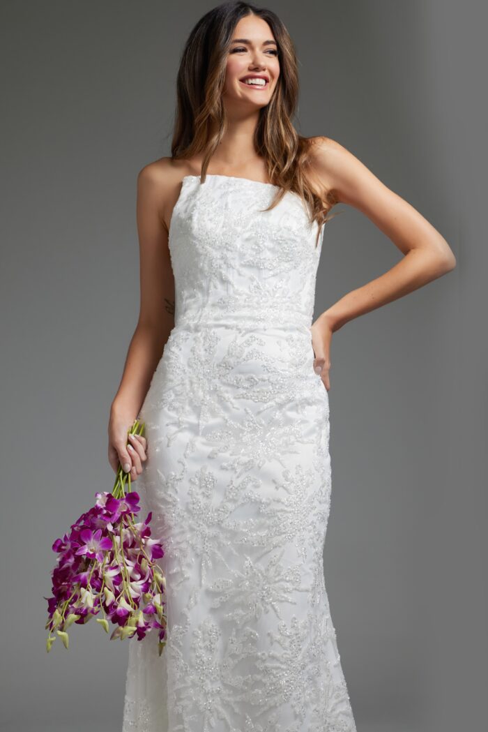 Wedding Dresses Long Bridal Gown Sequin Wedding Dress Off-White