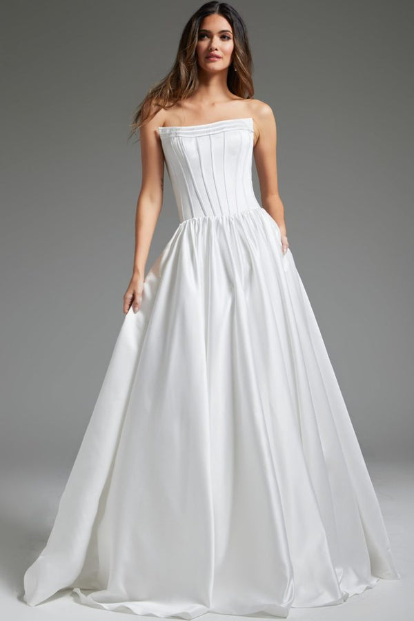 Jovani JB40784 A Line Bridal Long Wedding Dress