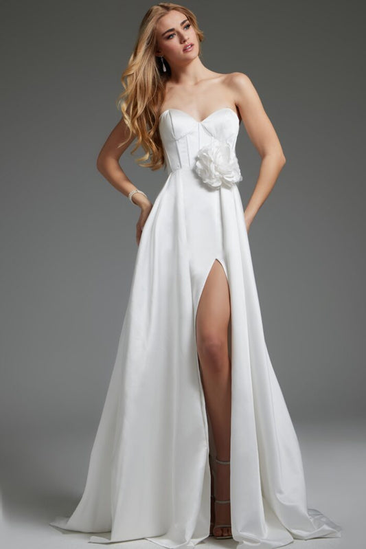Wedding Dresses Bridal Gown A Line Corset Bodice Long Wedding Dress Off-White
