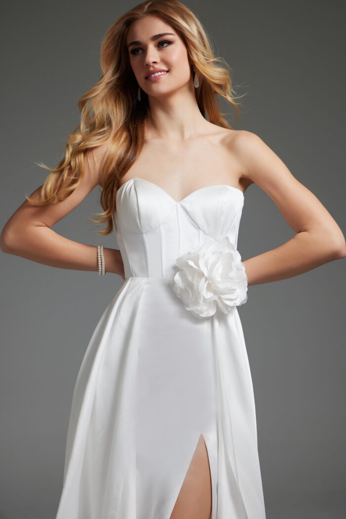 Jovani JB40825 Bridal Gown A Line Corset Bodice Long Wedding Dress