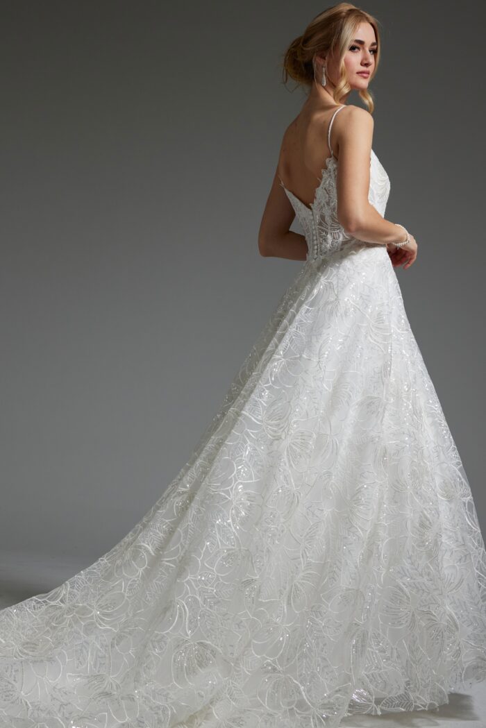 Jovani JB422225 Bridal Gown Sequin Long Wedding Dress
