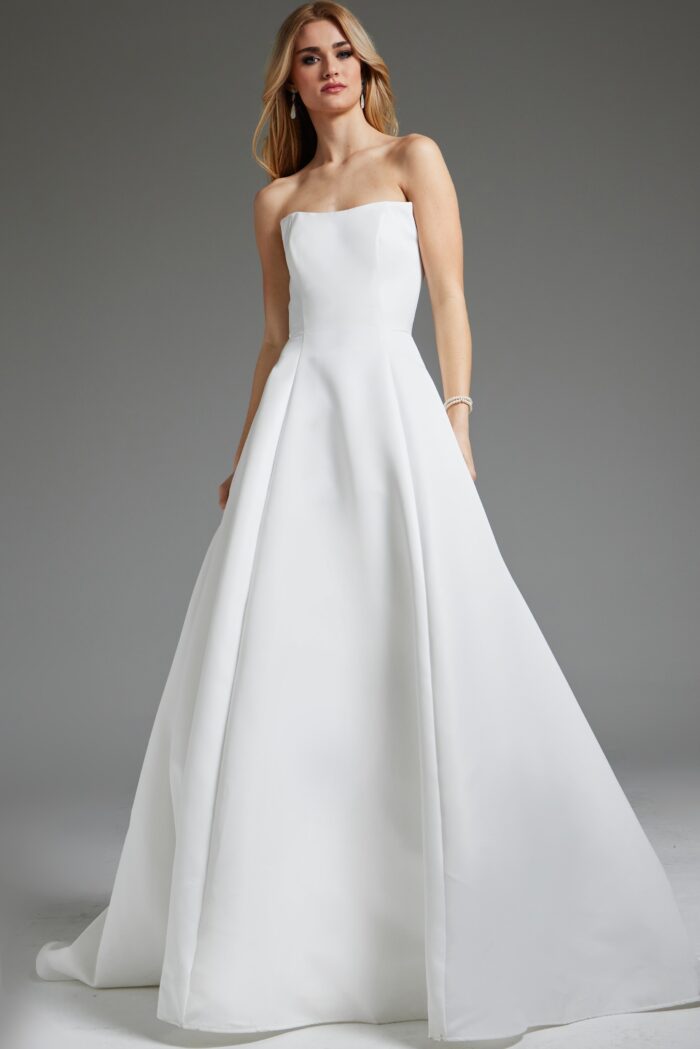 Wedding Dresses Bridal Gown A Line Long Wedding Dress Off-White