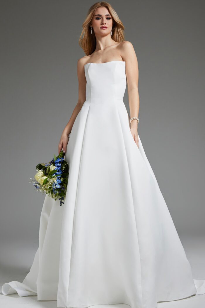 Wedding Dresses Bridal Gown A Line Long Wedding Dress Off-White