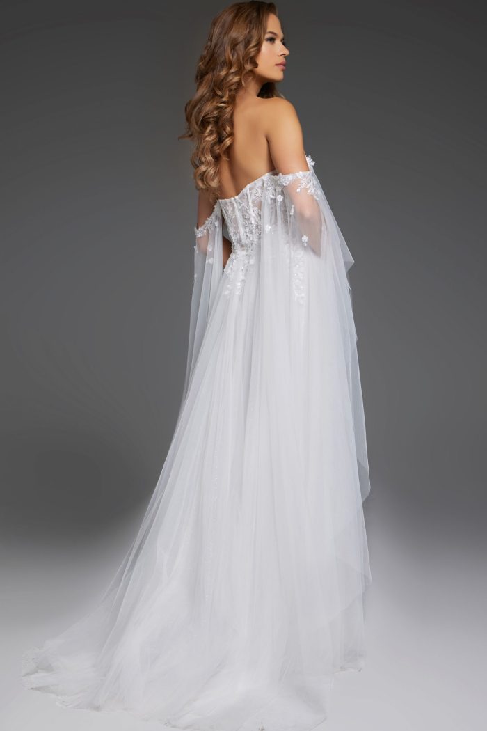 Jovani JB42480 Long Bridal Gown Floral Wedding Dress