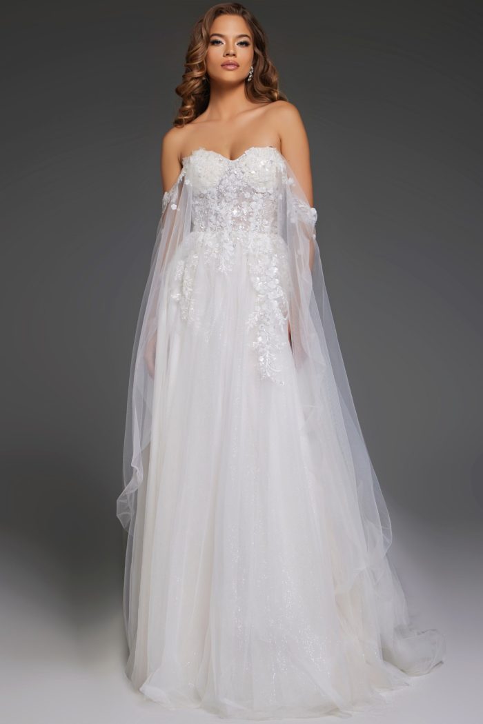 Jovani JB42481 Bridal Gown Fit Long Wedding Dress