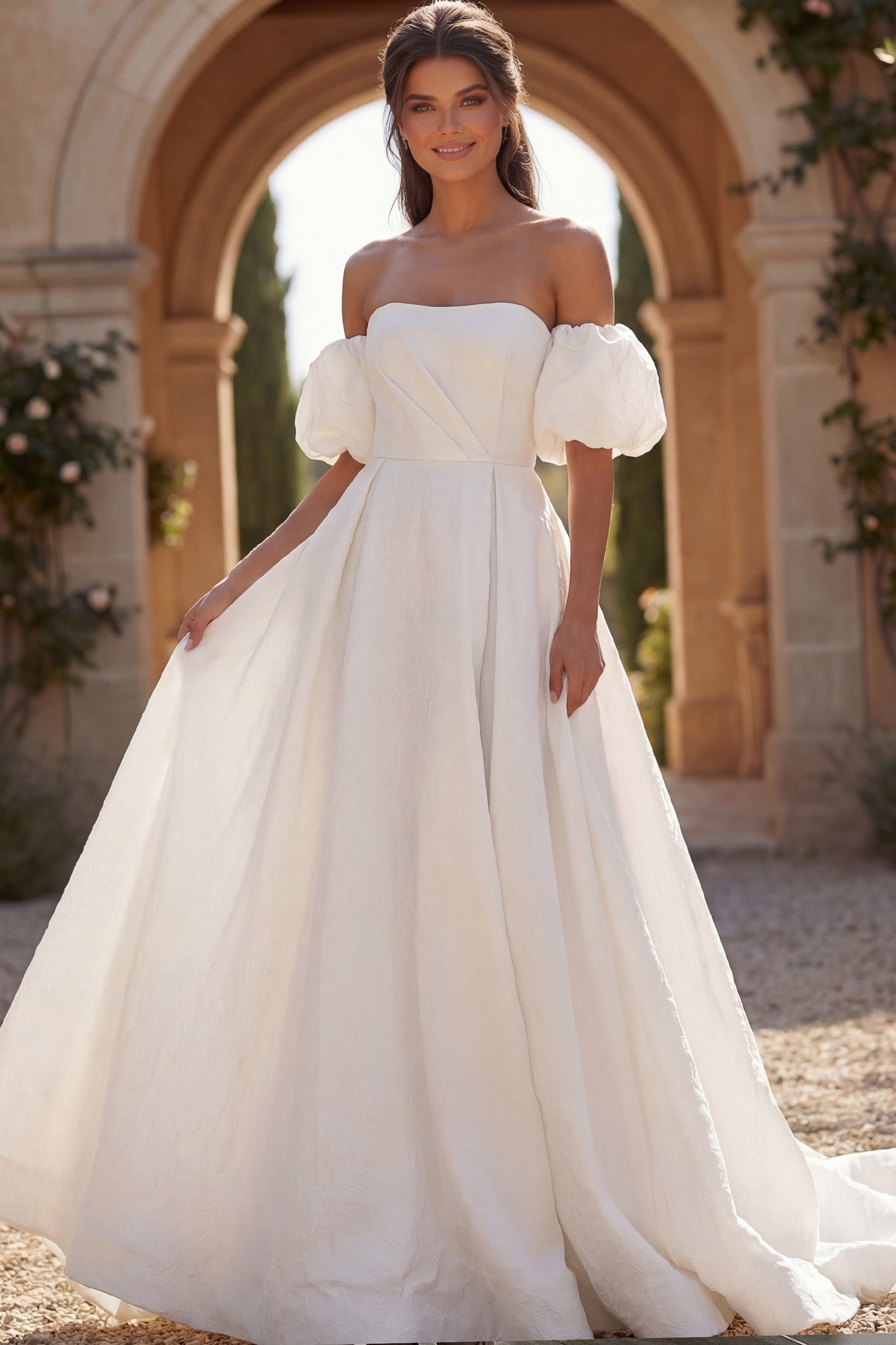 Strapless Floor-Length Organza Wedding Ball Gown Jovani JB43232