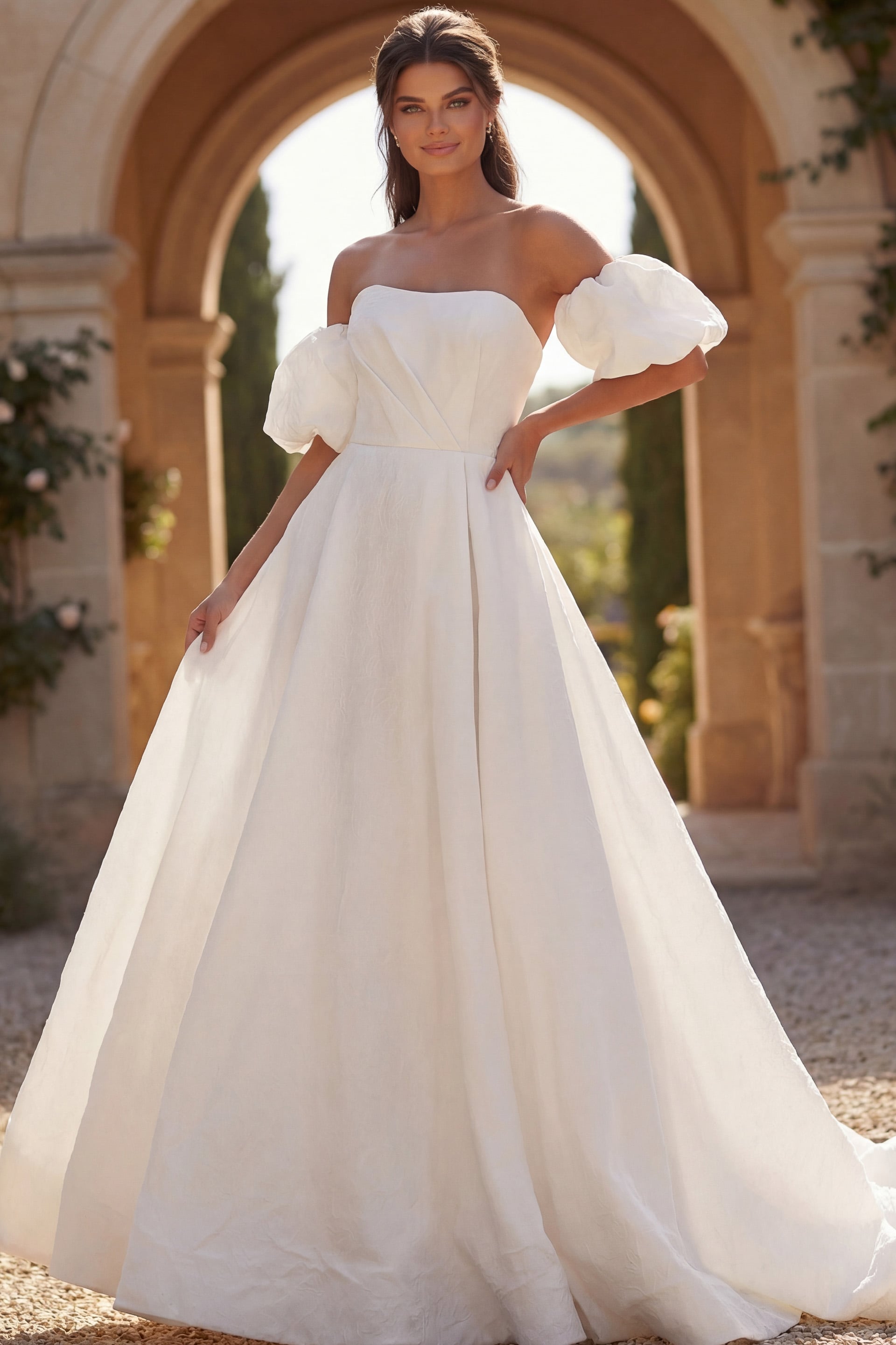 Strapless Floor-Length Organza Wedding Ball Gown Jovani JB43232