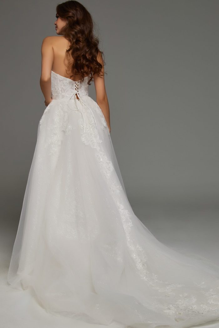 Jovani JB43324 Long Beaded Lace Ballgown Wedding Dress
