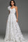 Wedding Dresses Floral Lace Bridal Gown Long Print Wedding Dress Ivory
