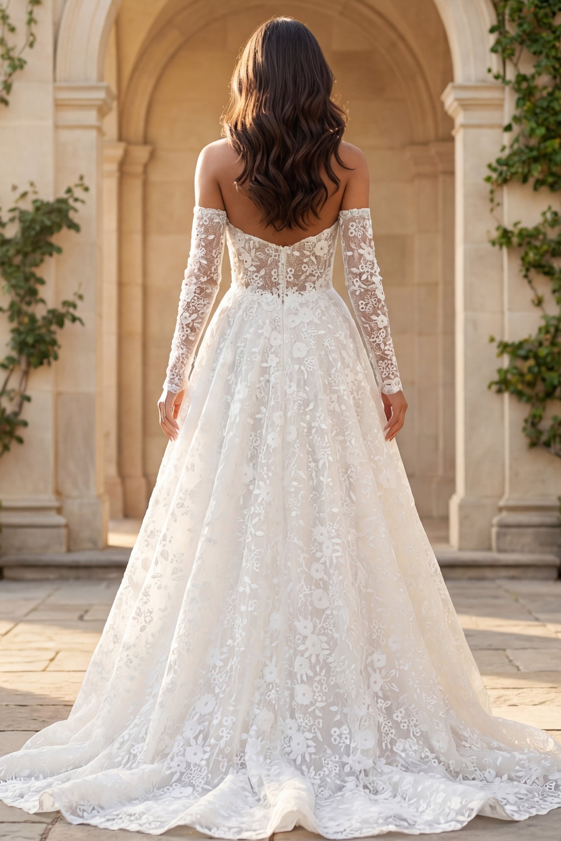 Sweetheart Floor-Length Lace Wedding Ball Gown Jovani JB43864