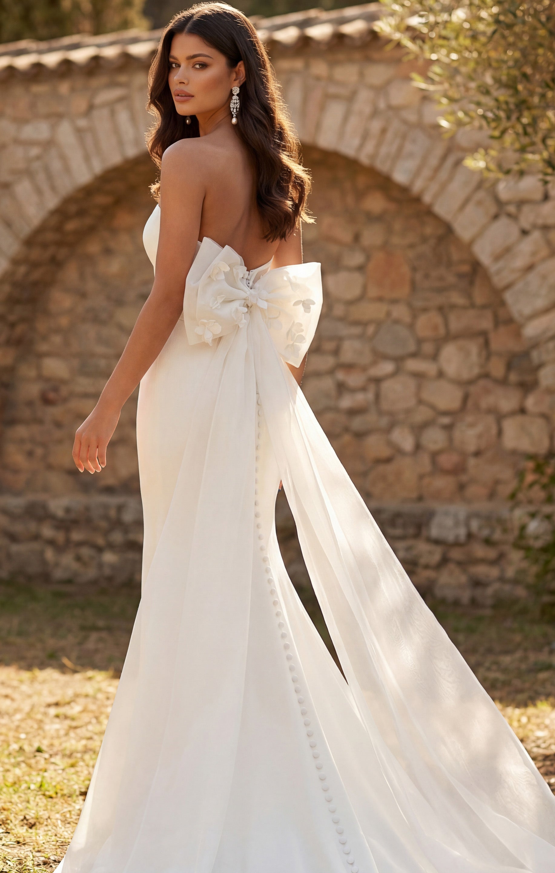 Off White Off-the-Shoulder Floor-Length Lace Bridal A-Line Gown with Sweetheart Bodice Jovani JB45113