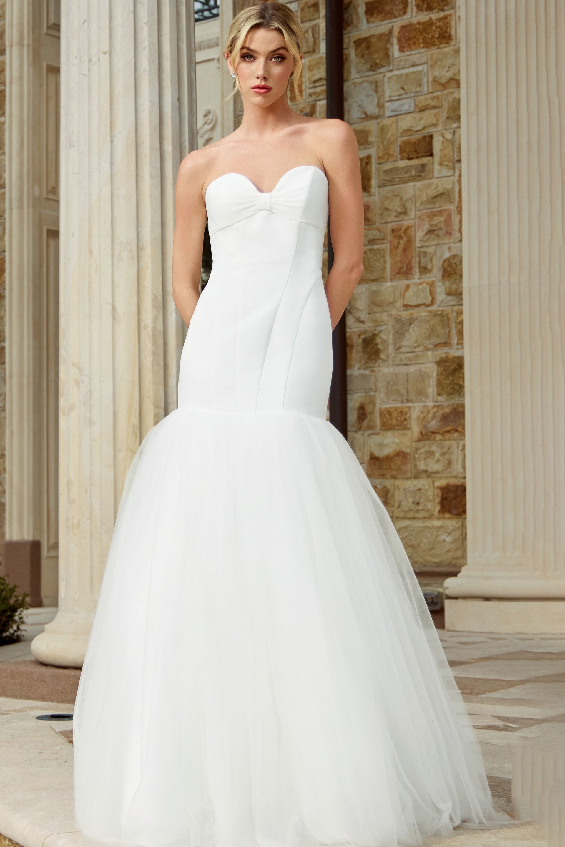 Sweetheart Floor-Length Tulle Wedding Mermaid/Trumpet Jovani JB45361