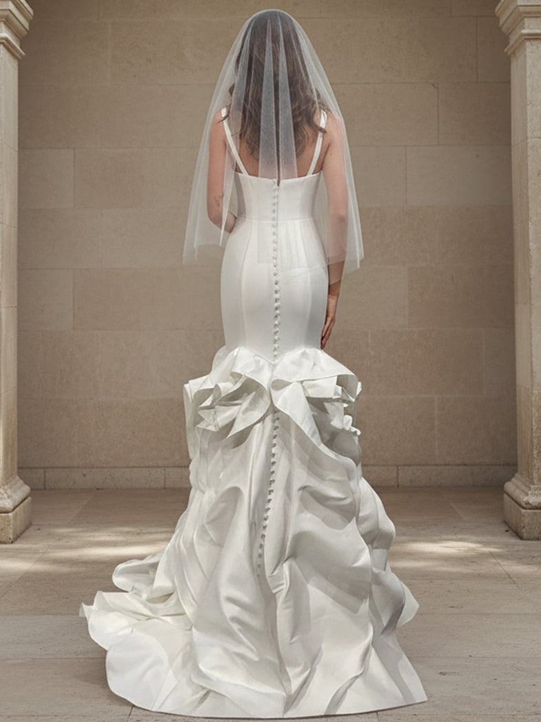 Sweetheart Floor-Length Satin Wedding Mermaid/Trumpet Jovani JB45569