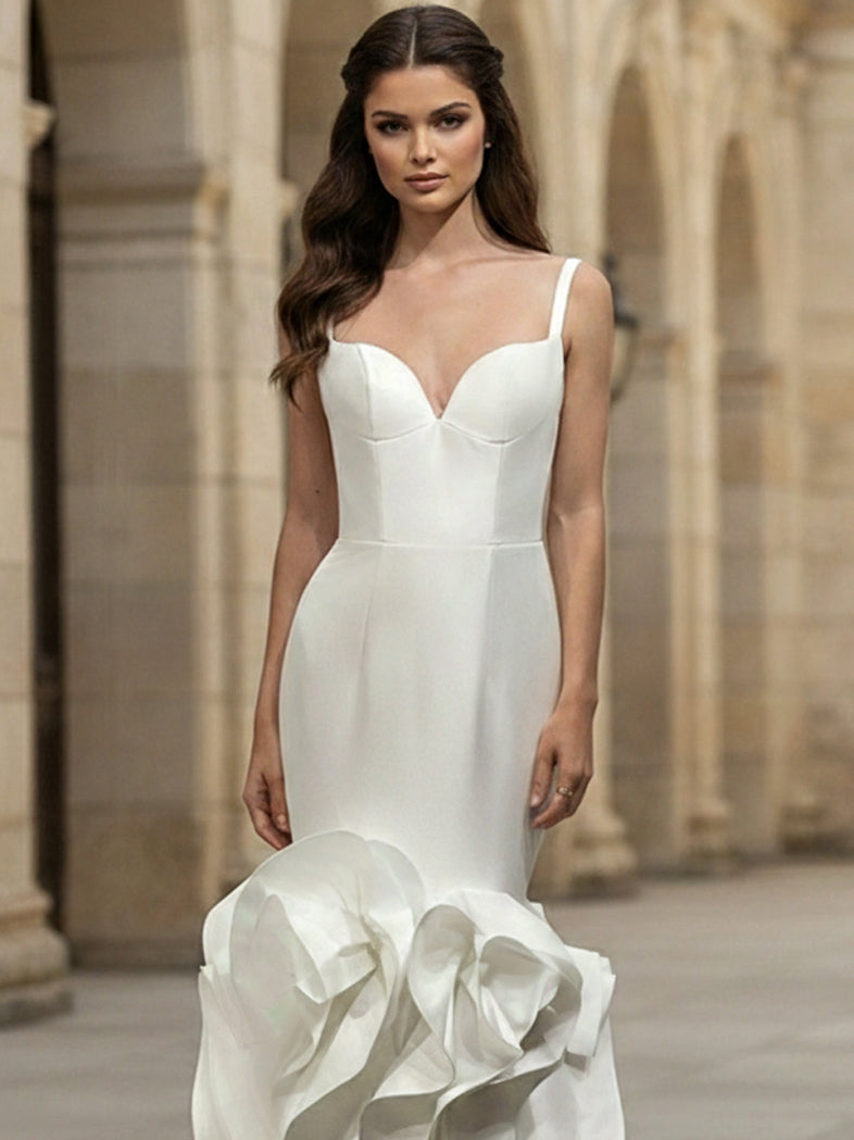 Sweetheart Floor-Length Satin Wedding Mermaid/Trumpet Jovani JB45569