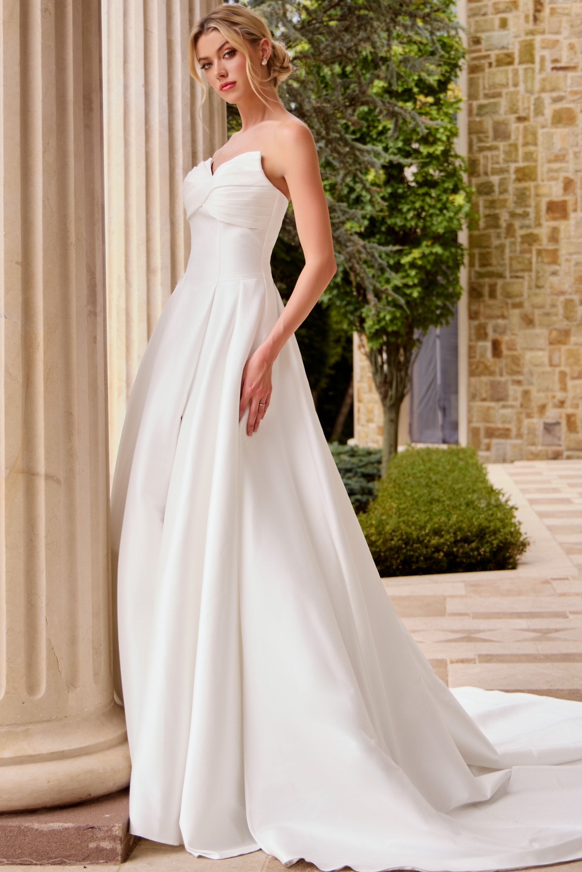 Sweetheart Floor-Length Satin Wedding Ball Gown Jovani JB46880