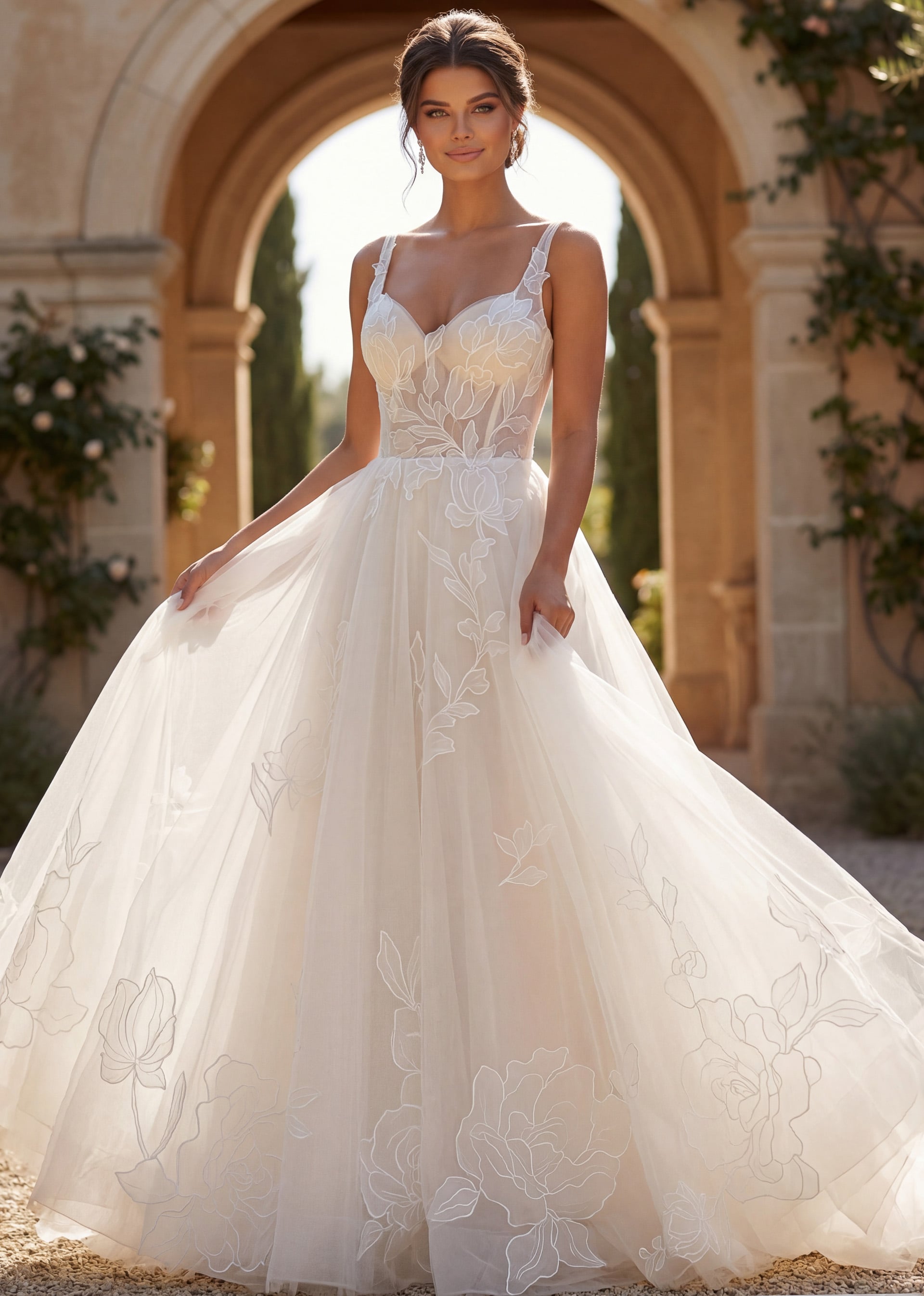Sweetheart Floor-Length Tulle Wedding Ball Gown Jovani JB49761