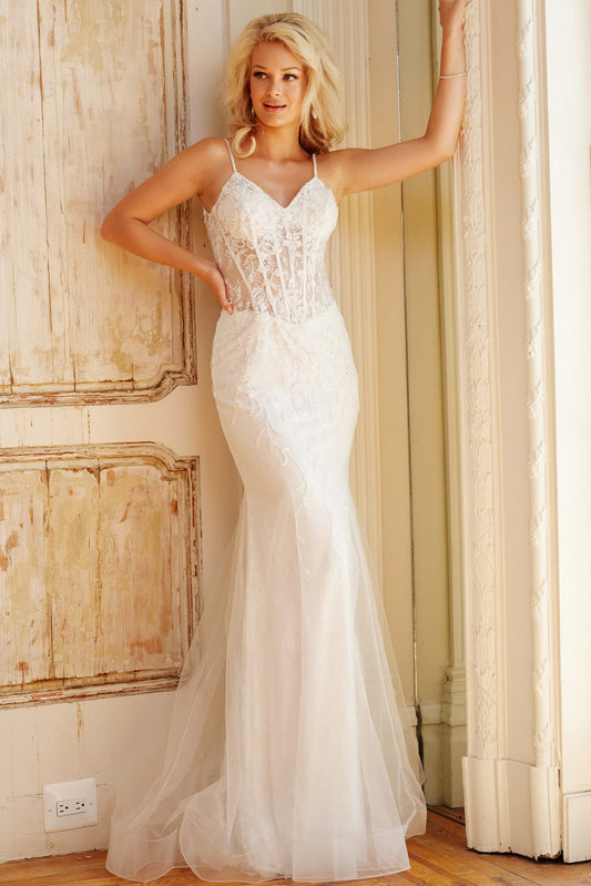 Wedding Dresses Long Bridal Gown Beaded Wedding Dress White