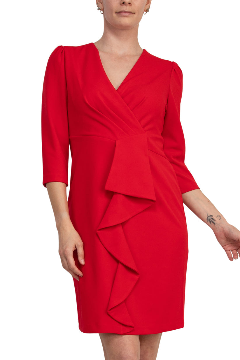 Julia Jordan JJ38491 Short Pleated Fitted Cocktail Dress