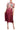Cocktail Dresses Floral Print Slit Midi Cocktail Dress Burgundy Multi