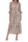 Cocktail Dresses Short Collared Tiered Printed Midi Cocktail Dress Ivory Multi