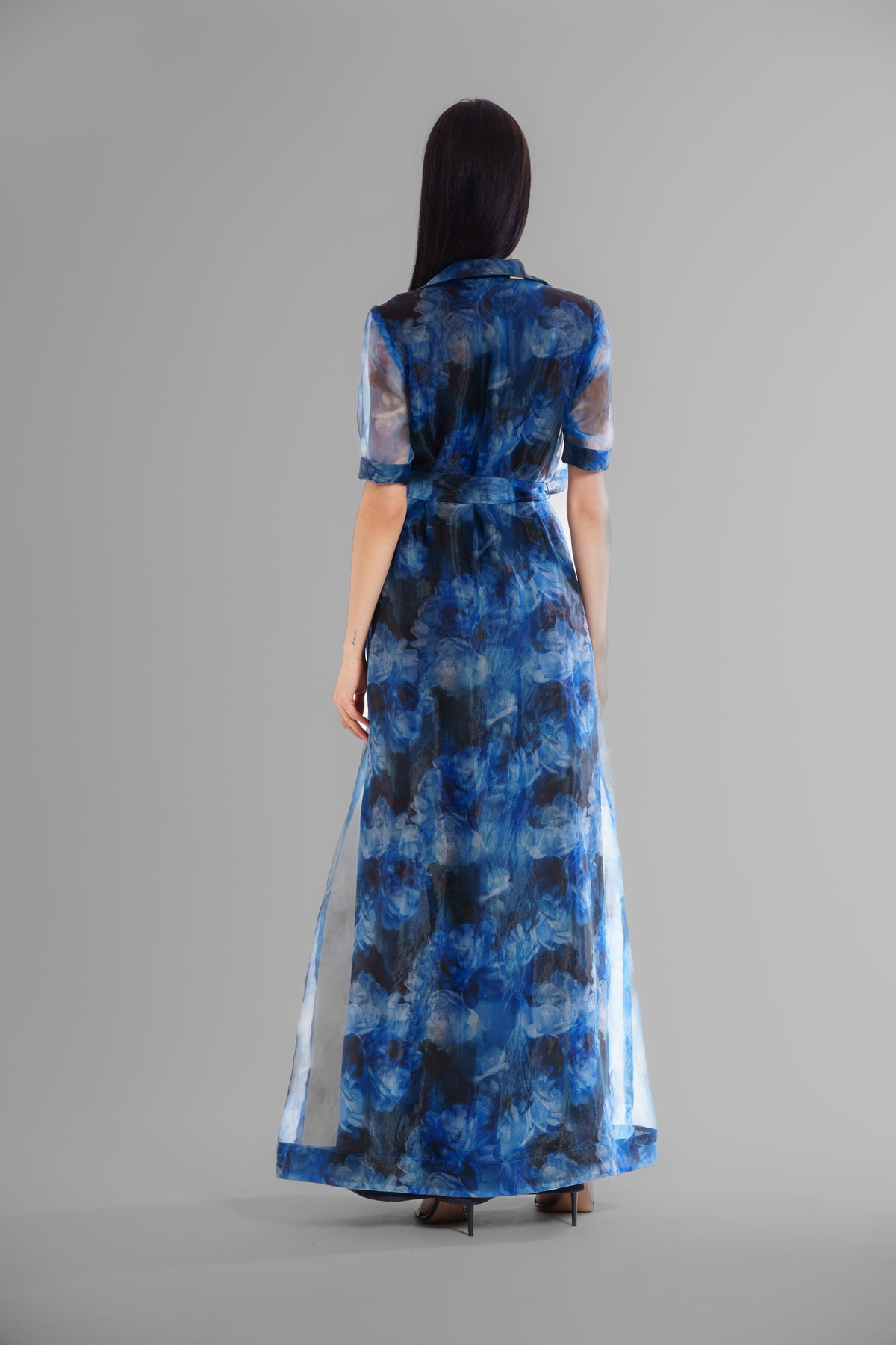 Printed Organza Shirt Dress Julia Jordan JJ41195