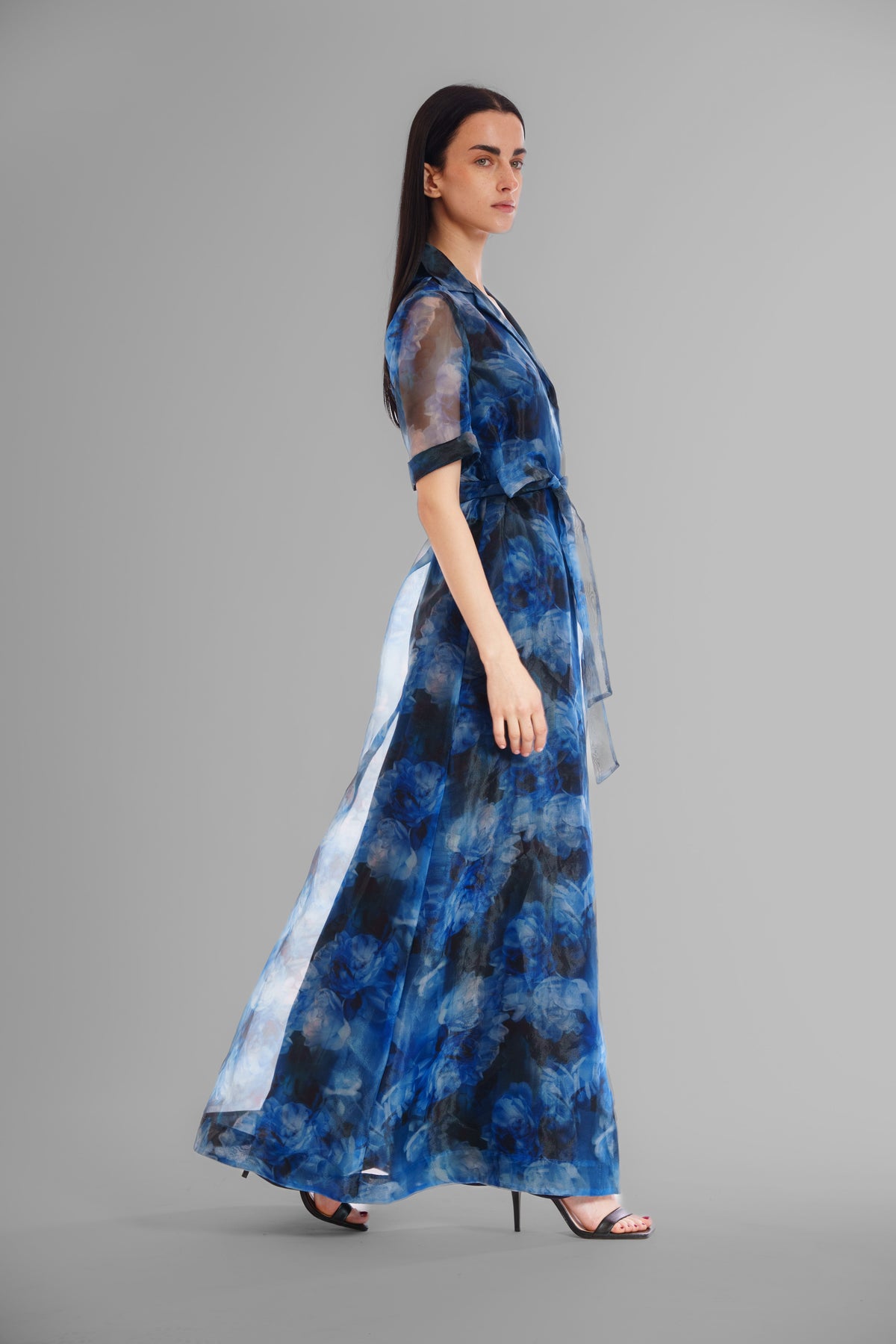 Printed Organza Shirt Dress Julia Jordan JJ41195