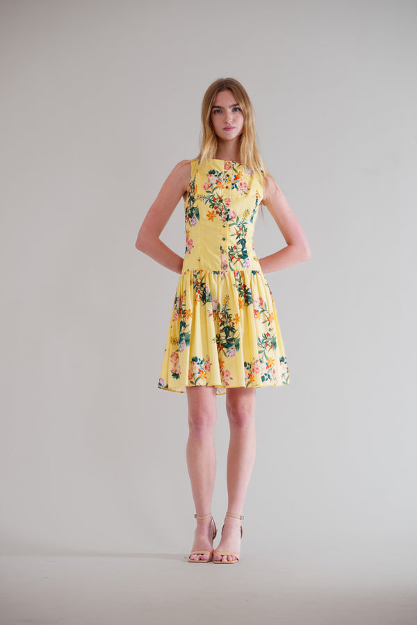 Square Neck Floral Short Dress Julia Jordan JJ41818