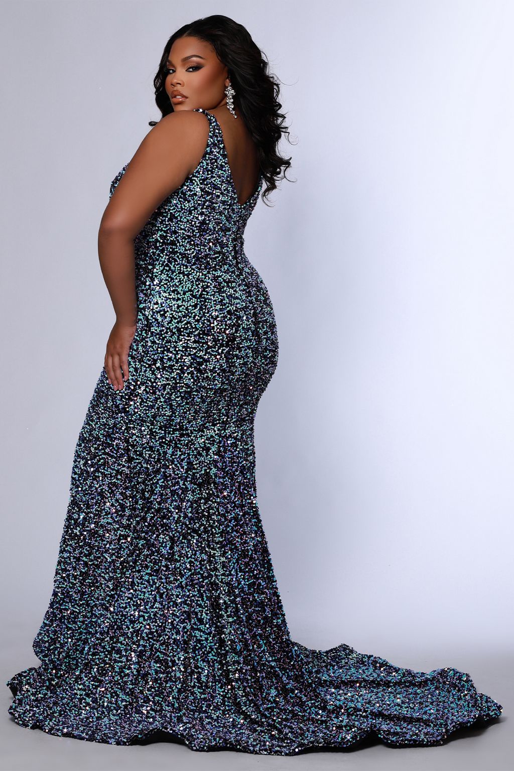 Sydneys Closet JK2308 Prom Plus Size Long Formal Dress