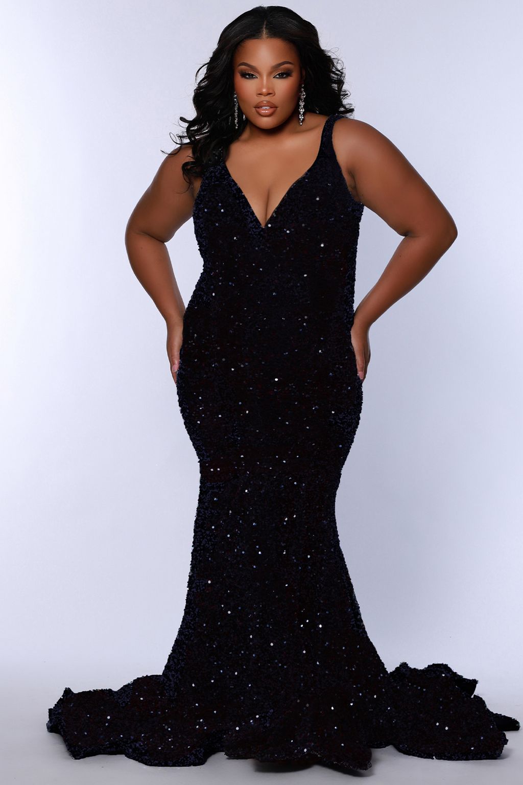 Sydneys Closet JK2308 Prom Plus Size Long Formal Dress