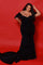 Prom Dresses Long Off Shoulder Plus Size Formal Fitted Prom Gown Indigo