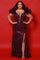 Plus Size Dresses Prom Long Sequin Formal Plus Size Dress Plum