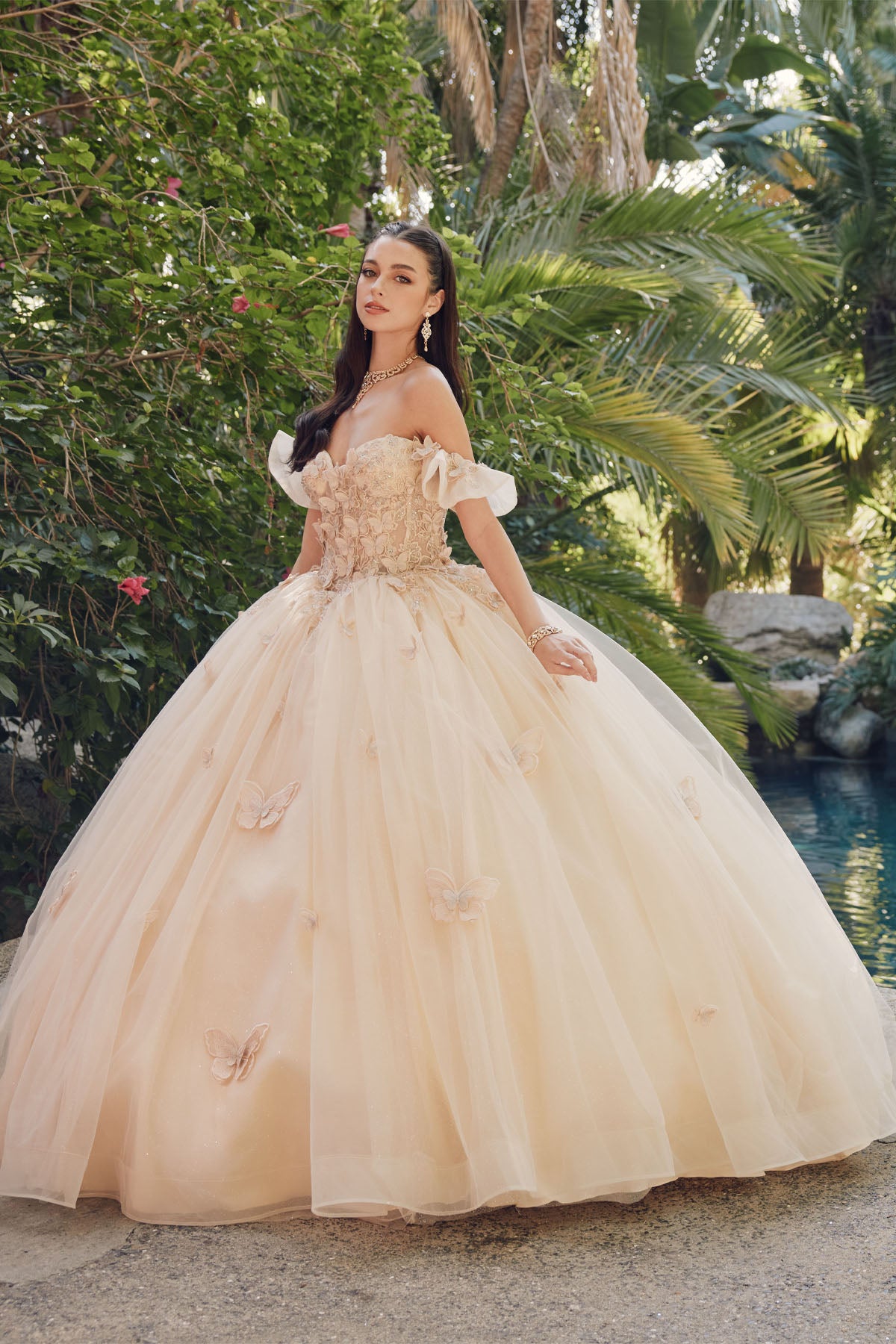 Quinceniera Dresses  Princess Quinceanera Ball Gown Champagne