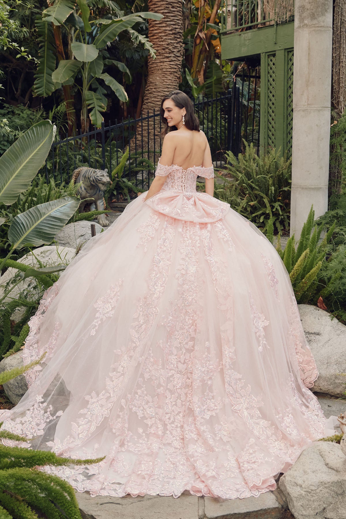 Juliet JT1458J Long Glitter Sweet 16 Quinceanera Ball Gown