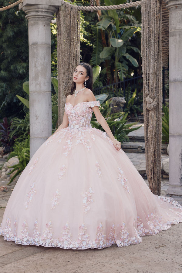 Juliet JT1460J Long Ball Gown Quinceanera Dress