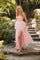 Prom Dresses  Glitter Ruffle Skirt Prom Long Ball Gown Baby Pink
